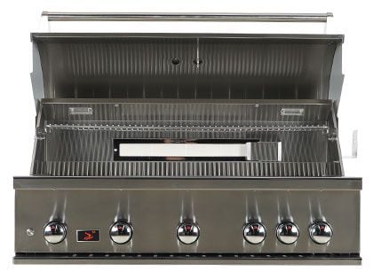 Whistler 42-Inch 5-Burner Built-In Gas Grill With Rear Infrared Burner, Grill Lights, Rotisserie Kit & Cover