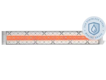 Infratech Traditional Motif Collection 39-Inch 4000W Marine Grade Dual Element Electric Infrared Patio Heater - Stainless Steel