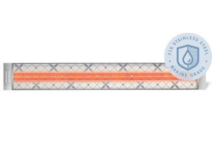Infratech Traditional Motif Collection 39-Inch 5000W Marine Grade Dual Element Electric Infrared Patio Heater - Stainless Steel