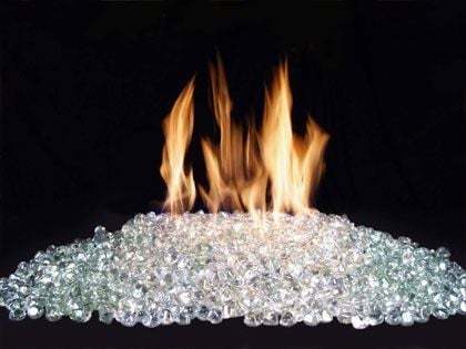 American Fyre Designs Diamond Nugget Fire Glass - Clear
