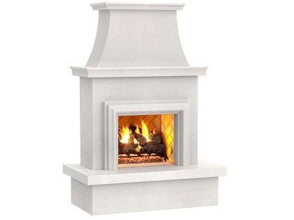 American Fyre Designs 67-Inch Contractor's Model with Moulding Outdoor Gas Fireplace - Vented