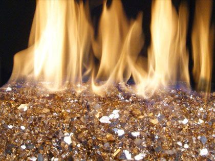 American Fyre Designs Fire Glass - Copper Reflective