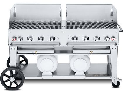 Crown Verity 60-Inch Club Series Propane Gas Grill with Windguard Package & Horizontal Tanks