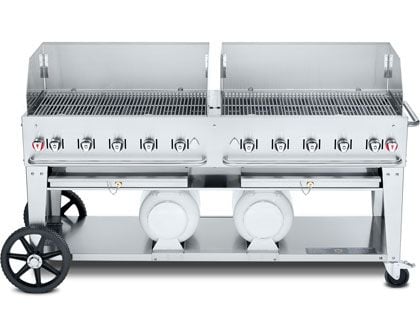 Crown Verity 72-Inch Club Series Propane Gas Grill with Windguard Package & Horizontal Tanks