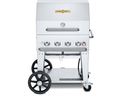 Crown Verity 30-Inch Mobile Gas Grill with Roll Dome Package