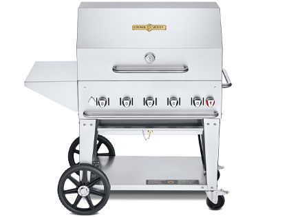Crown Verity 36-Inch Mobile Gas Grill with Roll Dome Package