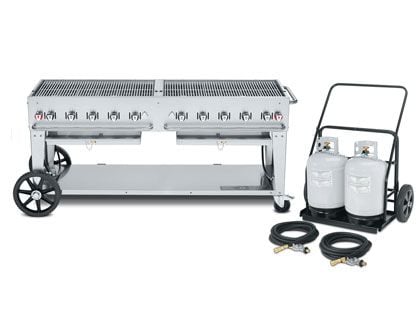 Crown Verity 72-Inch Mobile Propane Gas Grill with Propane Cart