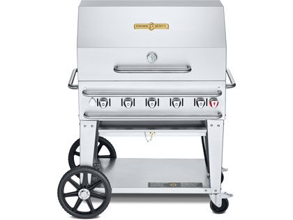 Crown Verity 36-Inch Rental Propane Grill with Roll Dome Package
