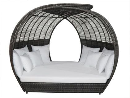 Panama Jack Banyan Aluminum Wintech Gray Fiber Outdoor Daybed