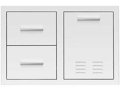 Summerset 33-Inch Stainless Steel Double Drawer & Roll-Out Propane Tank Storage Combo