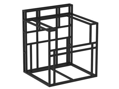 Videl 36-Inch KD Island Frame with Backsplash