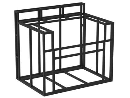 Videl 48-Inch KD Island Frame with Backsplash