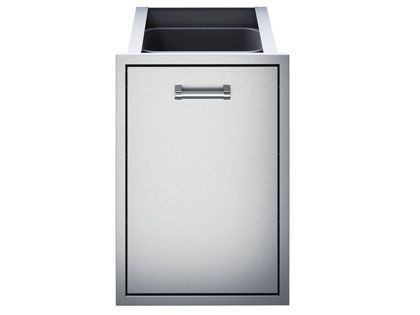 Delta Heat 18-Inch Roll-Out Stainless Steel Double Trash Bin