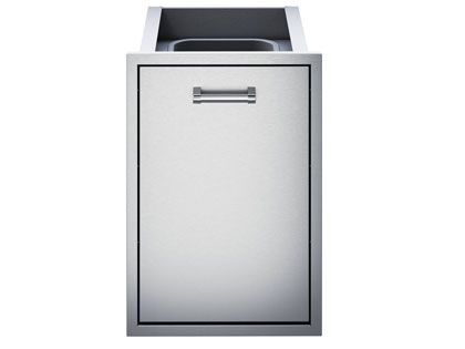 Delta Heat 18-Inch Roll-Out Stainless Steel Trash Bin