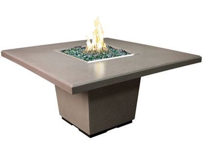 American Fyre Designs 60-Inch Cosmopolitan Square Dining Firetable with FyreStarter Ignition System