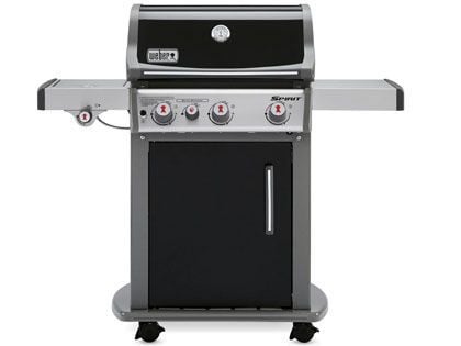 Weber Spirit E-330 Freestanding Propane Gas Grill With Sear Burner & Side Burner - Black