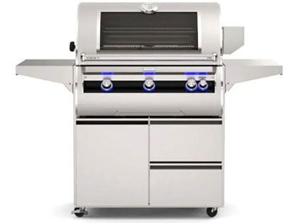 Fire Magic Echelon Diamond E660i 30-Inch Freestanding Gas Grill with Rotisserie, Left Side Infrared Burner, Magic Window & Analog Thermometer