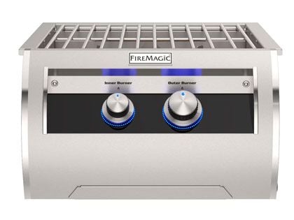 Fire Magic Echelon Diamond Gas Built-In Power Burner with Porcelain Cast Iron Grid 