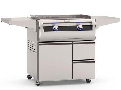 Fire Magic Echelon Diamond E660i Black Glass Freestanding Gas Gourmet Griddle