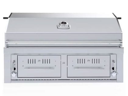 Sunstone Emerald Series 42-Inch Gas-Hybrid Dual Zone 2 Burner Charcoal/Wood Burning Gas Grill