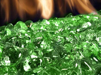 American Fyre Designs Diamond Nugget Fire Glass - Emerald