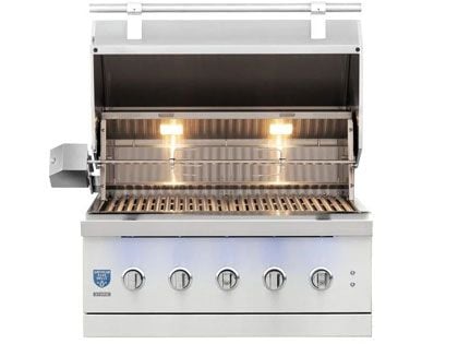 American Made Grills Encore 36-Inch Hybrid Wood, Charcoal & Gas Grill with Infrared Sear Burner & Rotisserie Kit