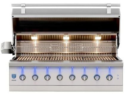 American Made Grills Encore 54-Inch Hybrid Wood, Charcoal & Gas Grill with Infrared Sear Burner & Rotisserie Kit
