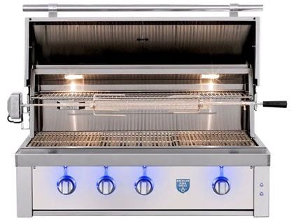 American Made Grills Estate 42-Inch 3 Burner Gas Grill with Rear Infrared Burner & Rotisserie Kit