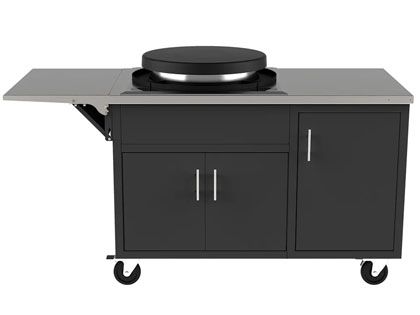 Evo Centre Series 23E 23-Inch Outdoor Flattop Electric Griddle on Patio Grill Cart