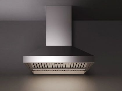 Falmec Pyramid 48-Inch Outdoor Rated Wall Mounted 3-Speed 1200 CFM Vent Hood with LED Lighting