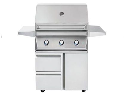 Twin Eagles 30-Inch 2-Burner Gas Grill with Sear Zone & Infrared Rotisserie Burner On Deluxe Cart