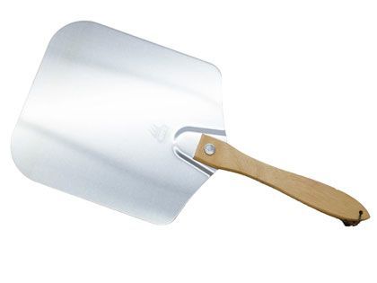 WPPO 12-Inch x 25-Inch Aluminum Pizza Peel with Wooden Handle
