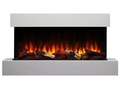 SimpliFire 43-Inch Format Floating Mantel Wall Mount Linear Electric Fireplace 