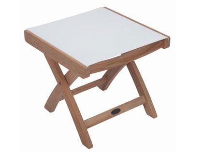 Florida Teak Patio Ottoman with Sling