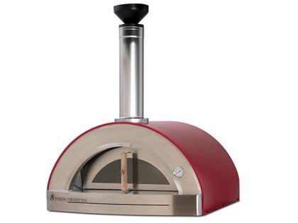 Forno Venetzia Torino 200 40-Inch Countertop Outdoor Wood-Fired Pizza Oven - Red