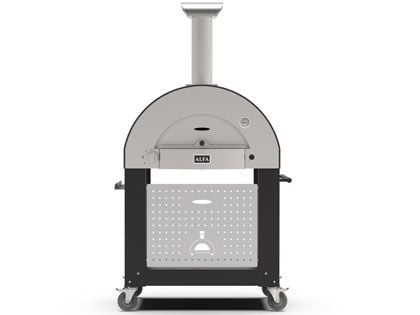Alfa Classico 2 Pizze 38-Inch Gas Pizza Oven and Oven Base - Grey
