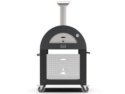 Alfa Moderno 2 Pizze 38-Inch Gas Pizza Oven and Oven Base - Anthracite Grey