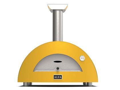 Alfa Moderno 2 Pizze 38-Inch Wood-Fired Pizza Oven - Fire Yellow