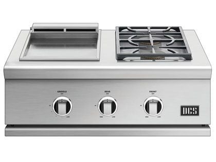 DCS Series 9 30-Inch Gas Double Side Burner with Griddle