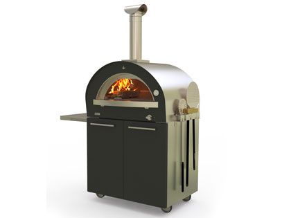 HearthStone Genio 40-Inch 4.9 Sq. Ft. Capacity Hybrid Gas & Wood-Fired Multi-Fuel Pizza Oven on Cart