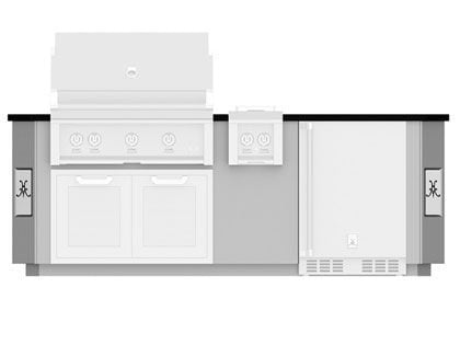 Hestan Ready-To-Assemble 8-Foot Stainless Steel Outdoor Living Suite