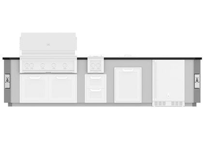 Hestan Ready-To-Assemble 12-Foot Stainless Steel Outdoor Living Suite
