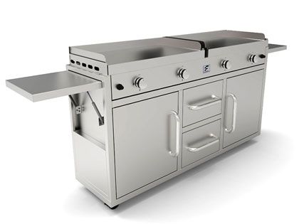 Fusion 60-Inch 4-Burner Gas Griddle on Cart