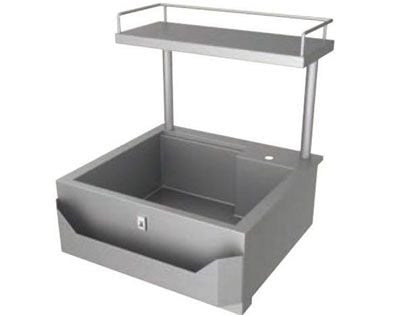 Hestan 30-Inch Stainless Steel Built-In Outdoor Insulated Sink with High Shelf