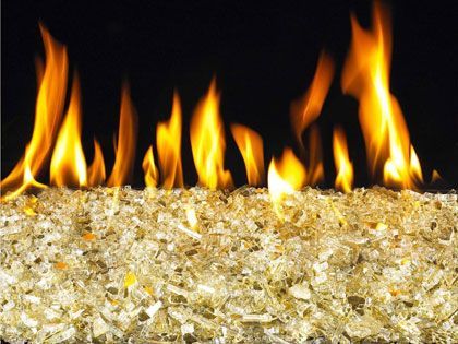 American Fyre Designs Fire Glass - Gold Reflective