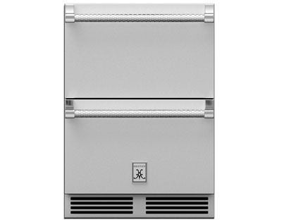 Hestan 24-Inch 5.2 Cu. Ft. Outdoor Rated Double Drawer Refrigerator and Freezer