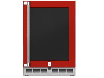 Hestan 24-Inch 5.0 Cu. Ft. Right Hinge Outdoor Rated Dual Zone Glass Door Refrigerator With Wine Storage
