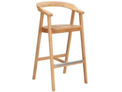 La Costa Teak Outdoor Barrel Back Bar Armchair