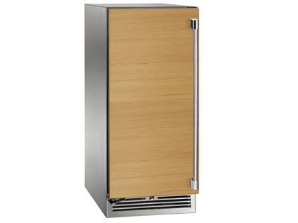 Perlick Signature Series 55 Lb. 15-Inch Left Hinge Stainless Steel Panel Ready Outdoor Rated Ice Maker