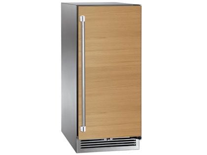 Perlick Signature Series 55 Lb. 15-Inch Right Hinge Stainless Steel Panel Ready Outdoor Rated Ice Maker